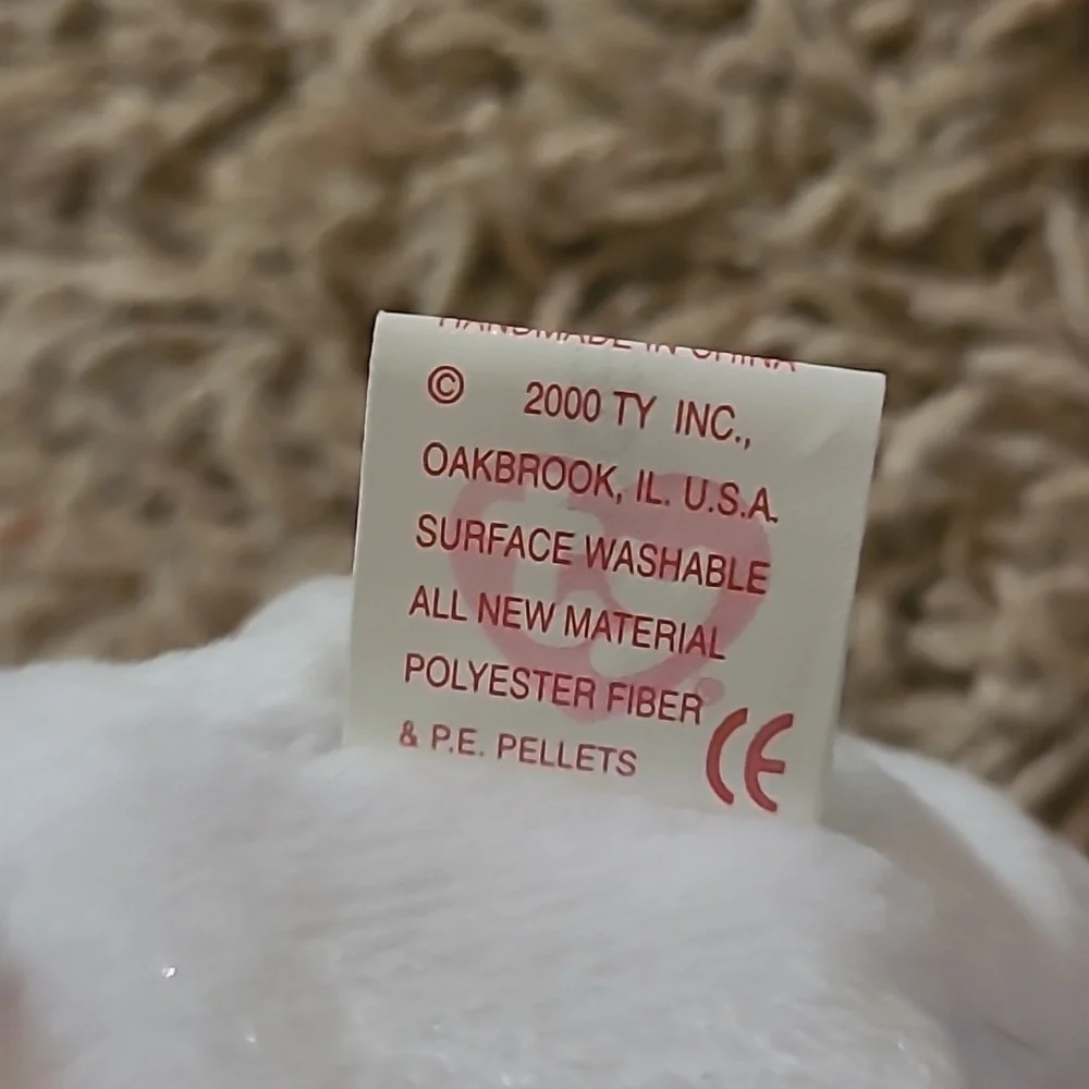 Ty Beanie Babies Halo II the Bear D.O.B. January 14, 2000 Angel Wings Brown Nose - Picture 7 of 7